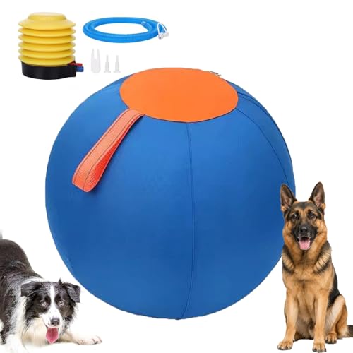 Herding Ball for Dogs, Giant Ball, Durable Inflatable Herding Toy, Natural Instinct Exercise Balls for Outdoor Exercise and Mental Stimulation (#A,Medium)