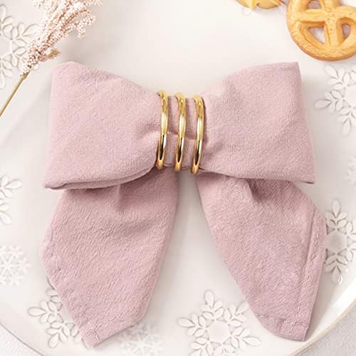 Socomi Cotton Linen Napkins Bulk 17"x17" Stonewashed Cloth Dinner Napkins Rustic Thick Table Napkins for Fall Thanksgiving Christmas Party Wedding Decoration (Set of 6, Dusty Pink) 4 41Rzp4LOW L. AC