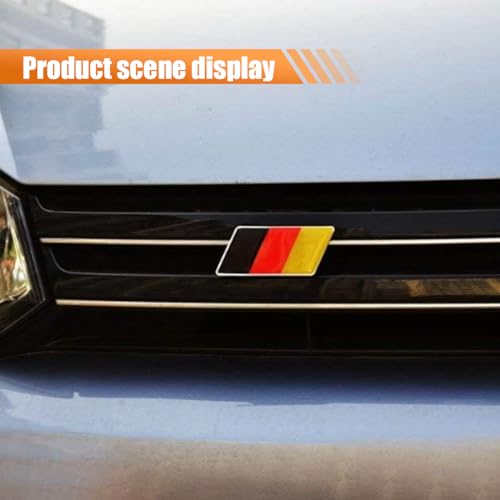 Image of Front & Tailgate 3D Germany Flag Grille Emblem Badge - Car Front Grill Badge Sign Emblem, Auto Bumper Fenders Decoration Sticker Decals Car Body Exterior Decor Accessories (Germany Flag)