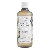 I LOVE I Love Naturals Bagnoschiuma alla fava tonka e mirra, oli naturali di patchouli e mirra, formulato con oli essenziali per una pelle liscia come la seta e idratata, 500 ml