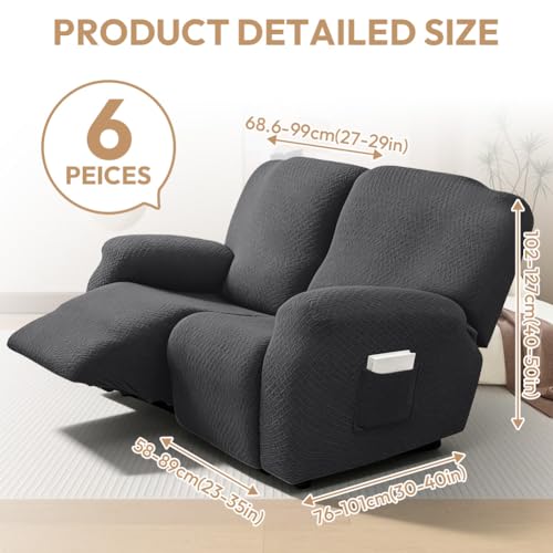Funda de sofá para sillón relax de 2 plazas que soluciona manchas y roces 3