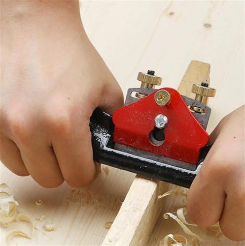 Image of Adjustable Spokeshave Hand Planer 9 Inch Flat Base Metal Body with Steel Blade Wear Resistant Woodworking Tool for Shaping Smoothing Trimming Craft Carpentry Projects