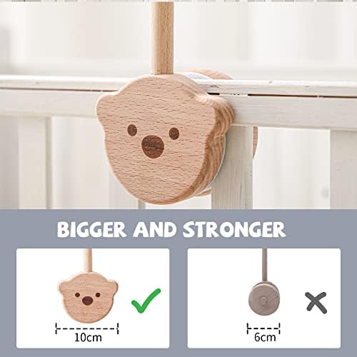 Support mobile bébé bois au-dessus d'une table à langer réglable - 5