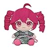 8 Inch Red 3D Drill Twin Tail Ponytail Collectible Anime Character Plush Collectible Pink-Green Costume Cute Pillow