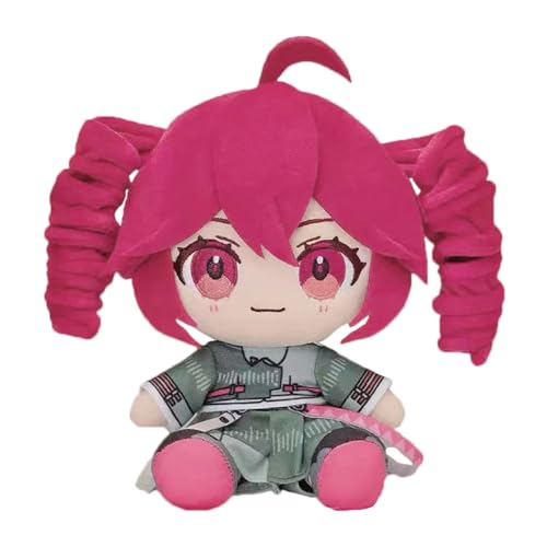 8-Inch-Red-3D-Drill-Twin-Tail-Ponytail-Collectible-Anime-Character-Plush-Collectible-Pink-Green-Costume-Cute-Pillow 8 Inch Red 3D Drill Twin Tail Ponytail Collectible Anime Character Plush Collectible Pink-Green Costume Cute Pillow - Image 1