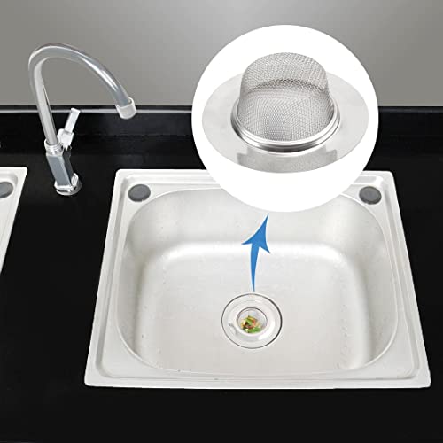 Image of BATH GURU Stainless Steel 304 Grade Kitchen Sink Drain Protector Filter Stopper Mesh Jali for Waste Coupling of Kitchen Sink Wash Basins Pack of 2