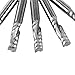 6mm Down Cut CNC Router Bits 5 Pack, Carbide End Mill Spiral Flute for Soft Plastic Acrylic, High Precision CNC Cutting Tools with Smooth Finish to Reduced Tear Out
