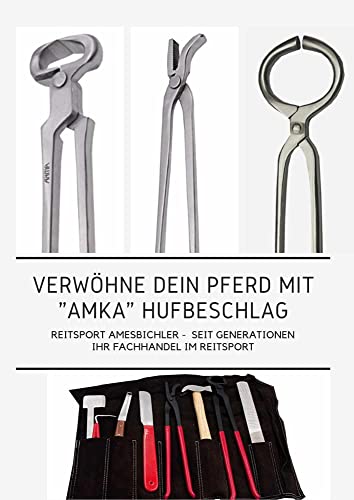 AMKA Hufzange 14 - Hufeisen/Abnehmzange mit gerippter Außenseite Horse Shoe Pull off Pincher