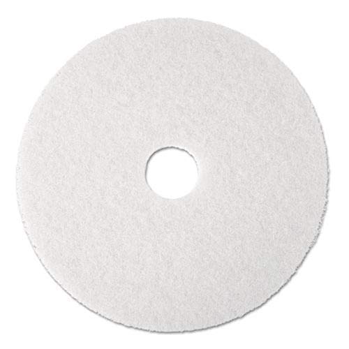 Boardwalk 4019WHI Polishing Floor Pads, 19-Inch Diameter, White, 5/Carton