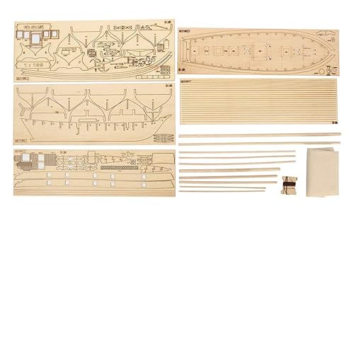 Genérico Kit de montaje barco vela madera DIY modelos a escala juguetes decorativos regalos para adultos