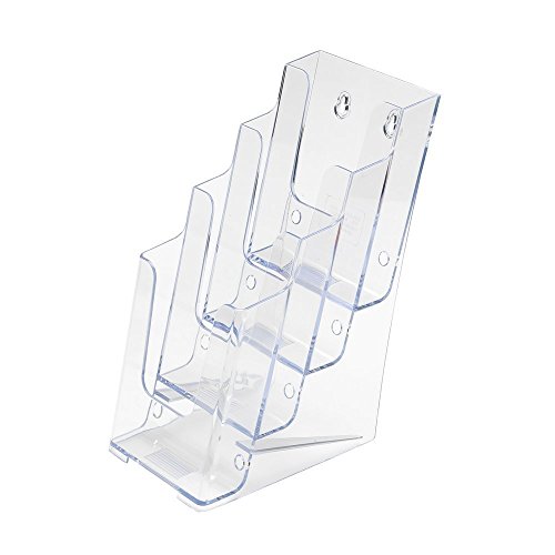 SOURCEONE.ORG 4 Tier Tri-fold Brochure Holder Lucite Counter Top