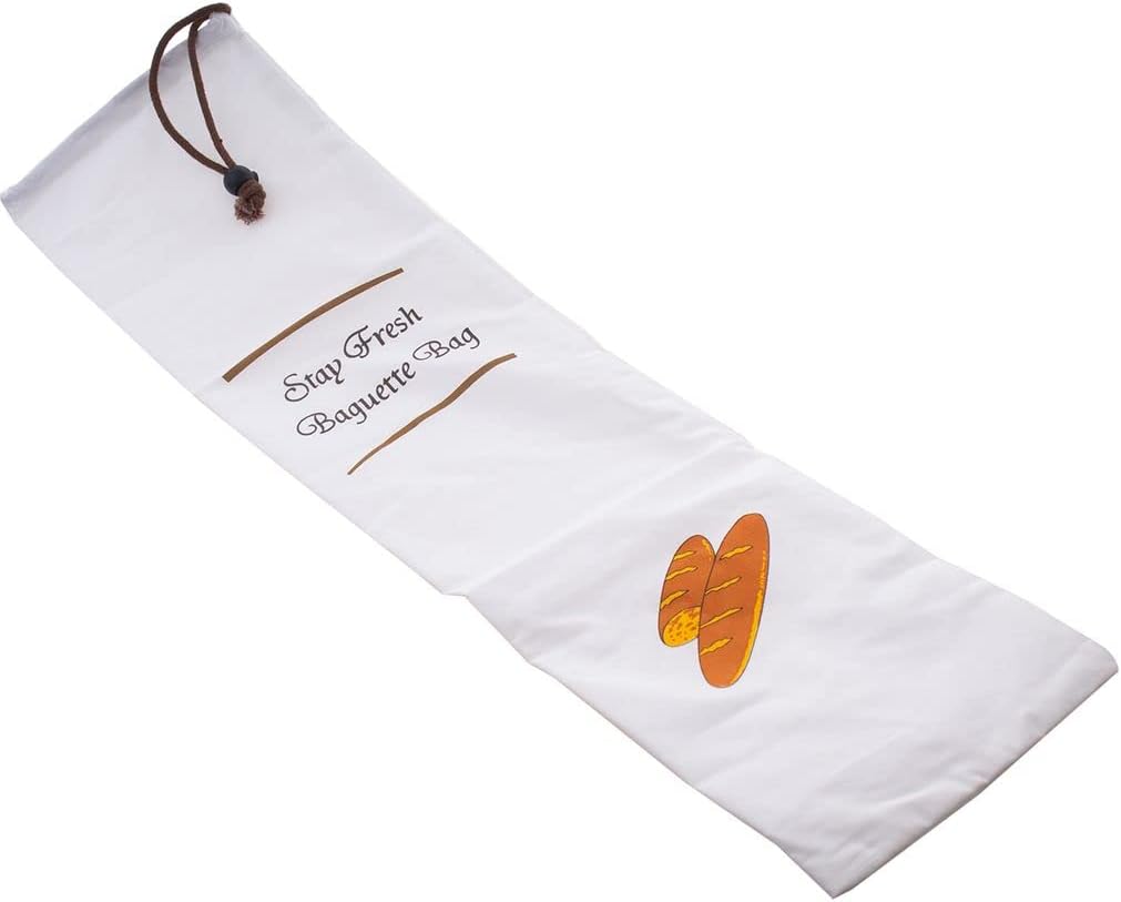 GSD Baguette Bag with drawnstring of Cotton, Brown, 70 x 19 x 3 cm