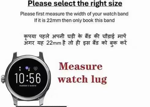 Image of 22MM silicone Strap for Smart Watches Compatible With Noise, Fireboltt, Boat Xtend, Pebble, Boat Flash, Noise Color Fit, Ultra Smart Watch & All Watches | Black | Pack of 1
