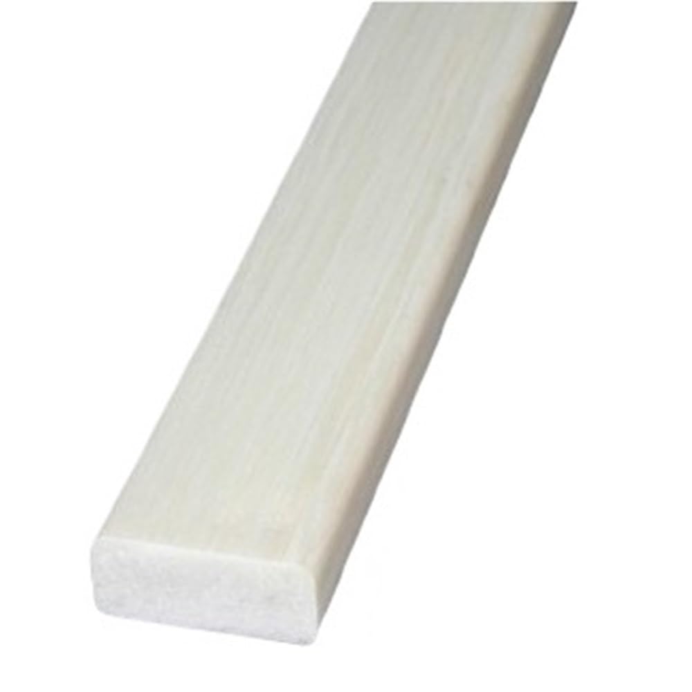 2 szt. 0,5 m płaskich prętów z włókna szklanego – białe kwadratowe paski z włókna szklanego do modeli samolotów zdalnie sterowanych i projektów DIY(4X20mm)