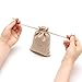 60 Pieces Burlap Bags with Drawstring Drawstring Gift Bags Jewelry Pouch for Wedding Party DIY Craft Holiday Christmas (5.3 x 3.8 Inch, Linen)