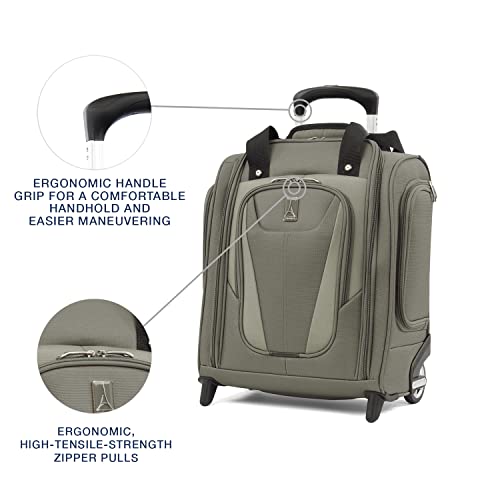 Image of Travelpro Luggage Maxlite 5 Softside Lightweight Rolling Underseat Compact Carry on Upright 2 Wheel Bag, 15-Inch - Slate Green