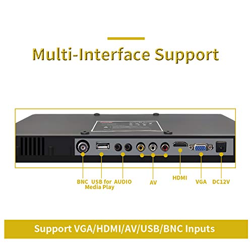 Image of 19 inch CCTV Security Monitor, Cocar Security Surveillance Monitor for Home Security Systems Surveillance Camera STB PC, 1280x1024 Vesa 10 * 10 Mounting Built-in Speaker, BNC /VGA /HDMI /Audio in & Out