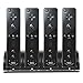 Wii Remote Controller Charger, 4 in 1 Wii Charging Dock Station with 4PCS 2800mAh Rechargeable Batteries for Wii/Wii U Controller-Black