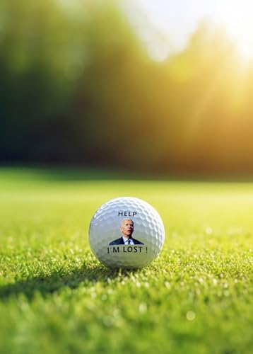 Lymhy 3 Pack Biden Golf Balls Funny Confused Joe Biden Help I'm Lost Cute Novelty Golf Balls Gifts - Image 6