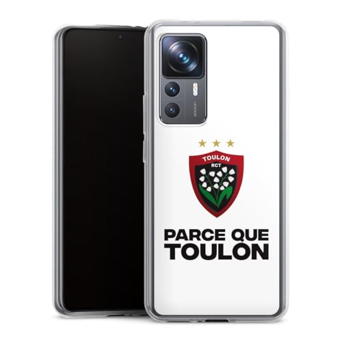 Coque Xiaomi 12T Pro 5G DeinDesign en silicone souple aux couleurs du RC Toulon