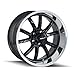 Ridler 650 (650) Matte Black/Polished Lip: 15x8 Wheel Size; 5-120.65 Lug Pattern, 83.82mm Bore, 0mm Offset.