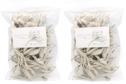 [GOLD STONE] ホワイトセージ 枝付き クラスター 無選別 50g 無農薬 カルフォルニア産 white sage (× 2)の商品画像（Amazon）