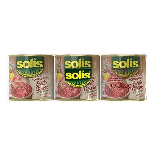 SOLIS Tomate Frito Estilo Casero Lata - Tomate sin gluten - Pack de 3x100g