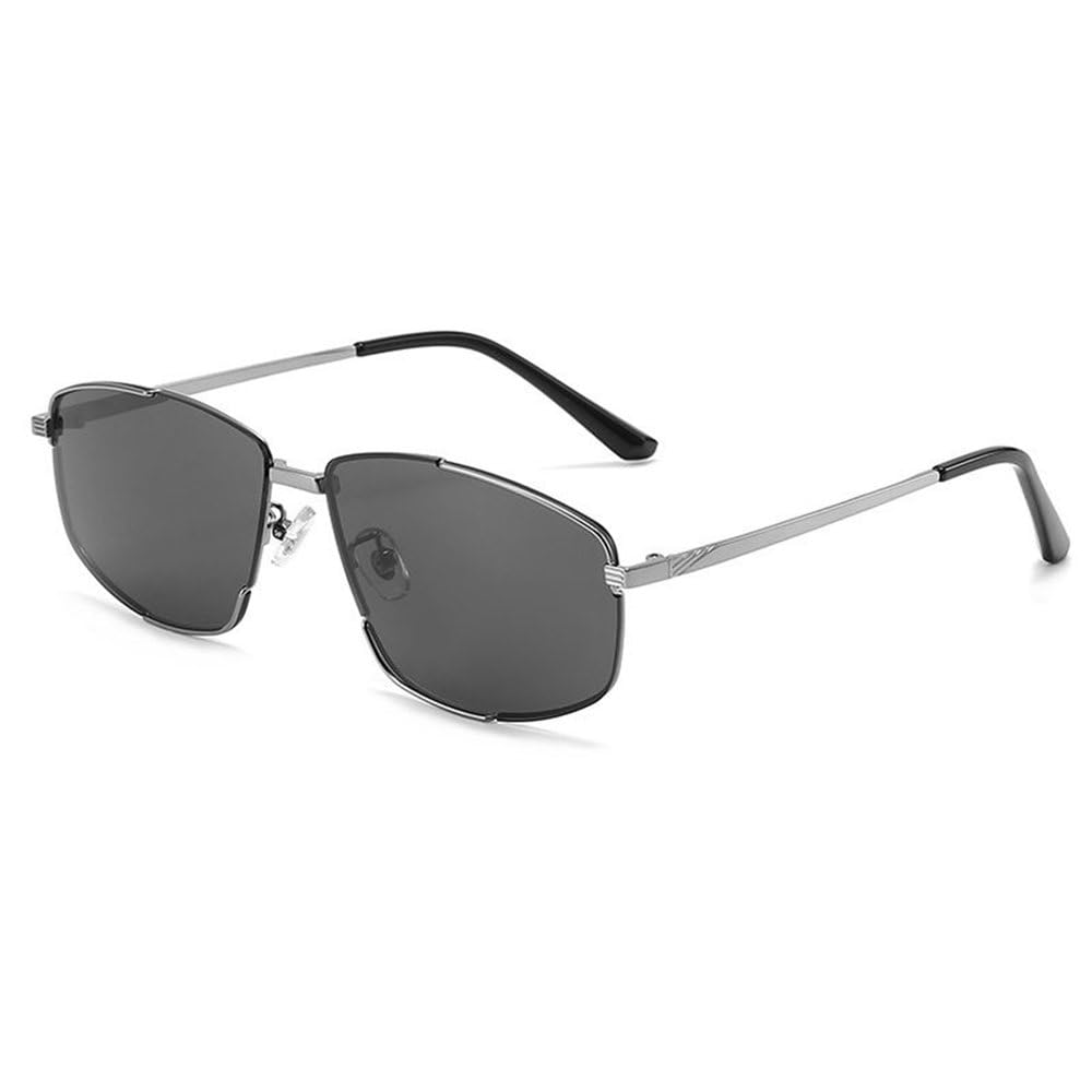 Gafas de sol polarizadas de metal para hombre, para exteriores, viajes, pesca, conducción, marco cuadrado, anti-UV