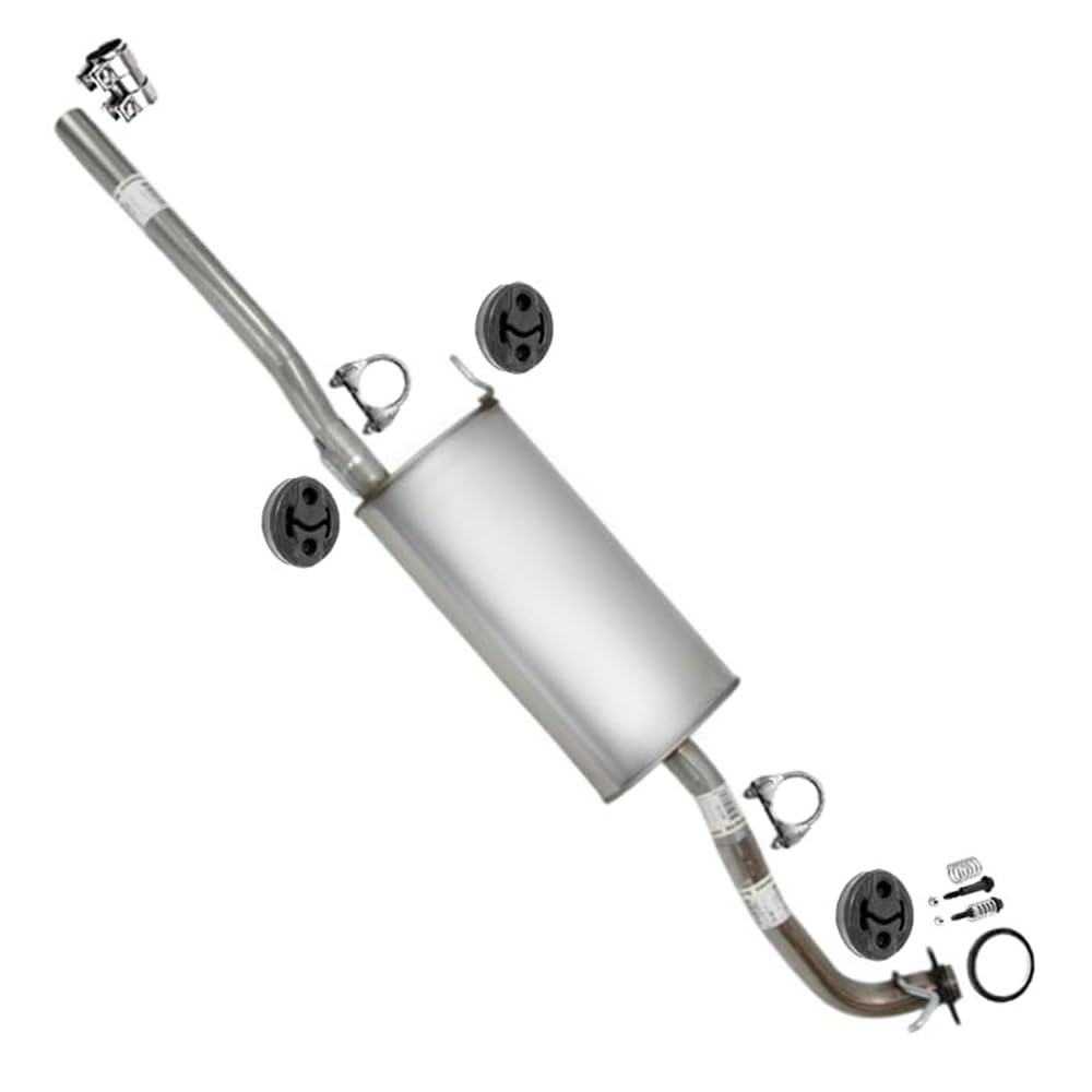 Exhaust Muffler Compatible with Toyota Highlander 2008-2013 3.5L | Stainless Steel | Northeastern Exhaust | Includes Clamps, Hangers, Gasket, sleeve