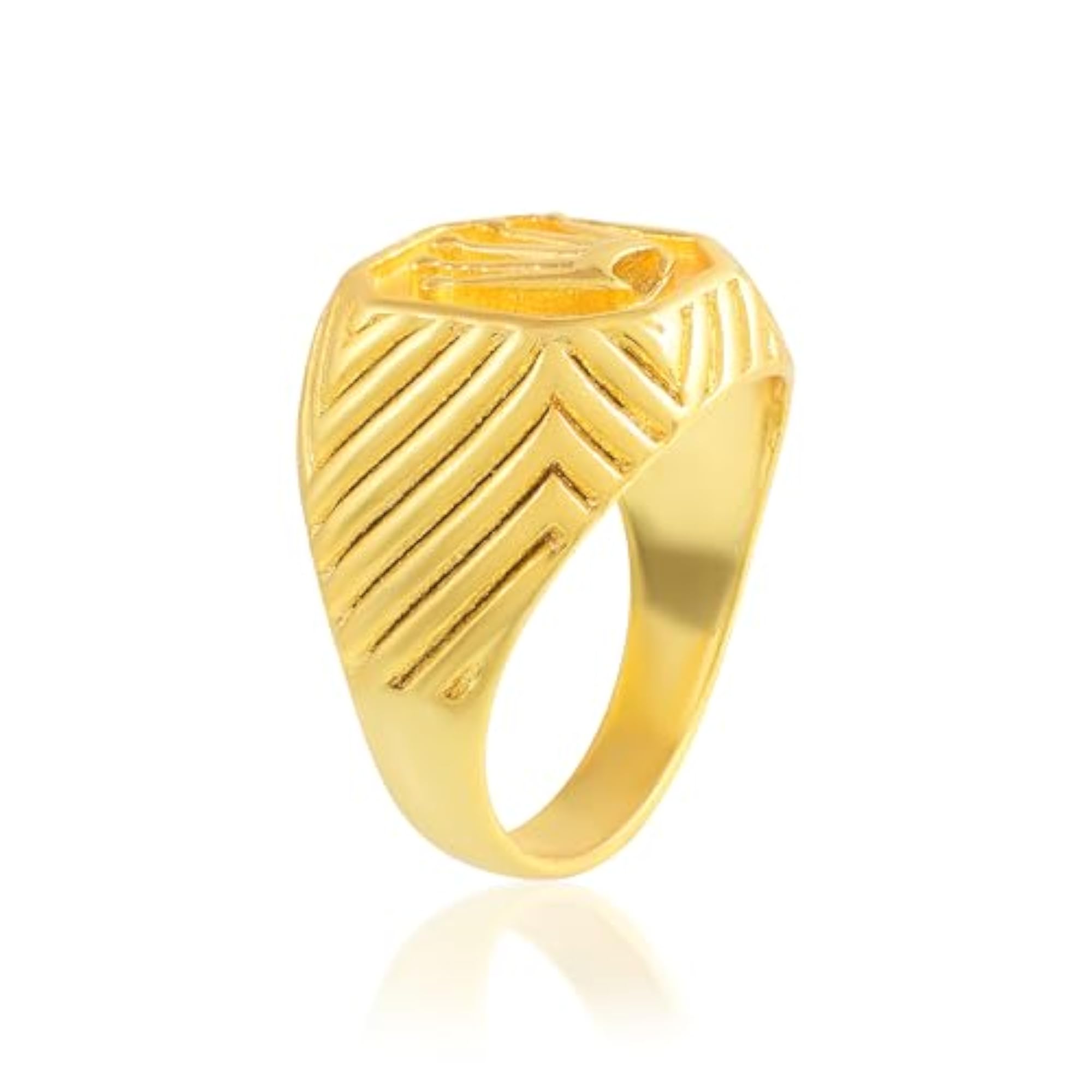 Men's Brass Gold Plated Engagement Finger Ring