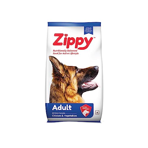 Zippy Adult Dry Dog Food – 10 Kg, Real Chicken & Vegetables, Nutritionally Balanced Dog Food for All Breeds, with Vitamins, Minerals, Probiotics & Salmon Oil Zippy Adult Dry Dog Food – 10 Kg, Real Chicken & Vegetables, Nutritionally Balanced Dog Food for All Breeds, with Vitamins, Minerals, Probiotics & Salmon Oil