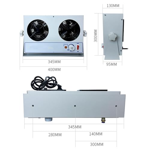 Ionizador de aire de doble cabezal con ventilador electrostático miniatura 4