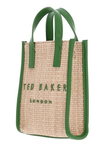 Mini sac icône Ted Baker en raphia synthétique vert : l'accessoire tendance d'été - 2