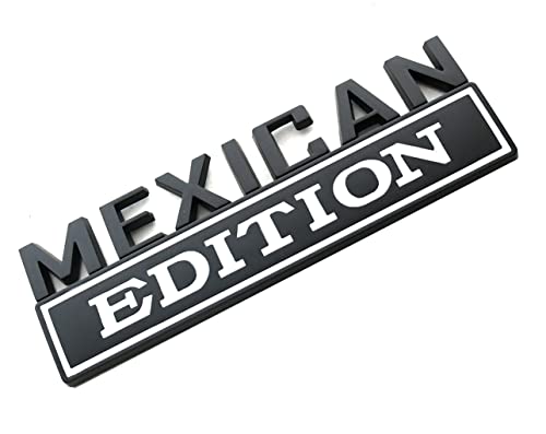 Image of 1pc 7 inch Large Mexican Edition Emblem Badges Decal Car Flag Decal Military Replacement for F150 F250 F350 Chevy Silverado 1500 2500 Chevrolet C10 C15 (White)