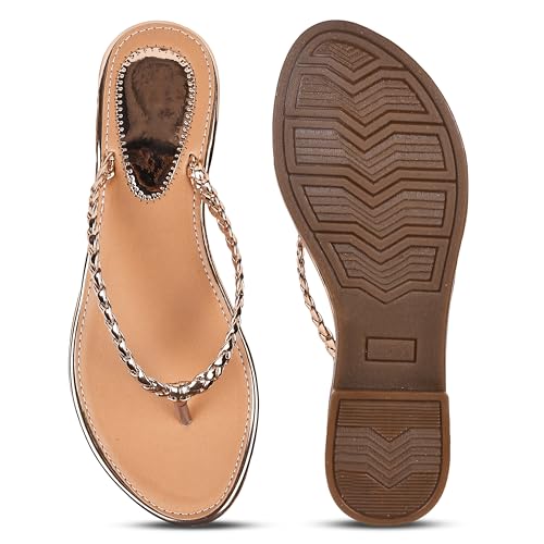 Image of JM LOOKS Women's Casual All Day Flat Slippers Comfortable Sole, Stylish Design, Ideal for Women & Girls
