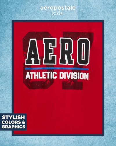 Image of AEROPOSTALE Boys Active Shorts Set - 3 Piece Short Sleeve Active Jersey Tees and Performance Jersey Dolphin Shorts (8-12)