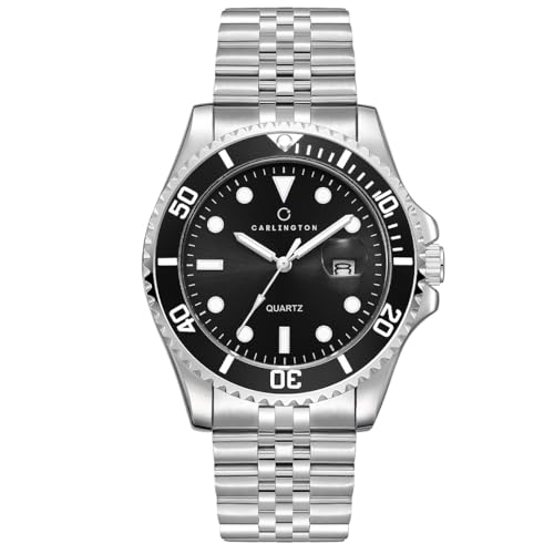 Carlington Meridian Series Analog Men Wrist Watches with Stainless Steel Chain Strap & Date Display | Fashion Watches for Gents | CT - 4030
