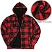 LeeHanTon Stylish Mens Vintage Heavy Sherpa Lined Plaid Coat, Winter Warm Zipper Hoodies Sweatshirt, Men'S Fashion Hoodies Sweatshirts Buffalo Size 2Xl