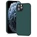 YATWIN Silicone Case for iPhone 11 Pro Max, Soft-Touch, Shockproof, DustProof, Antiskid Full Body Armour Phone Cover for Apple iPhone 11 Pro Max - Dark Green