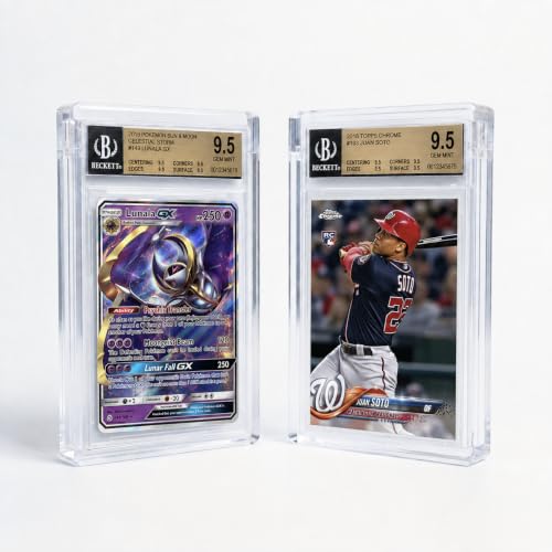 Image of BGS Slab Protector, BGS Slab Guard & Acrylic Graded Card Display for BGS | 1-inch Thick Acrylic BGS Slab Case with Magnetic Lid, Rounded Corners and Crystal-Clear Display, fits BGS Graded Card Slabs