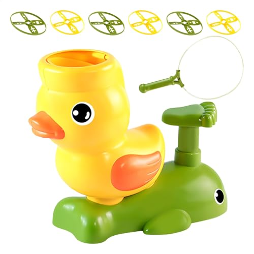 Godpqiui Juguetes de Lanzamiento de Disco, afuera Chasing Toy, Colorido Bounce and Catch Duck Toy, Actividades de Patio portátil, Juego de Aprendizaje de Habilidades motoras Finas para niños, niñas