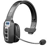 BRAMMAR Trucker Bluetooth Headset with AI Noise Cancellation Microphone, Trucker Headset with 65Hrs Talk Time & Mute Button, Multipoint Connection, Bluetooth Headsets Fit for Truck Drivers/Cell Phones