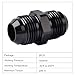 EVIL ENERGY 10AN Male to Male Flare Coupler Union Straight Fuel Hose Adapter Fitting Black 2PCS
