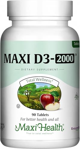 Maxi Health® Vitamin D3 2000IU Supplement (90 Tablets)