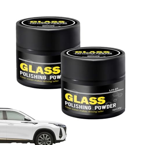 2 Piezas Polvo Para Pulir Cristales, Polvo Para Limpiar Cristales De Coche, Quita Arañazos De C-ristal, Quita Película De Aceite De C-ristal, Pulimento Seguro Para Parabrisas