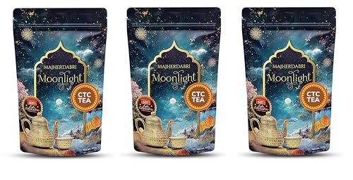 Image of DABRI Moonlight CTC Tea 300 gm|Pack of 3 x 100 gms Each Pouch|Rare handpicked tea from Majherdabri Tea Estate |Pure Natural |Delicate Floral Notes |Limited Edition Chai Patti |Rich in Antioxidants