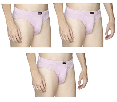 Image of Semantic Men's Solid Cotton Brief Underwear - Pack of 3