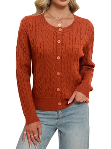 Image of Ezbelle Women's Long Sleeve Open Front Cropped Lightweight Cardigan Sweater Button Down Shirt 2026 Fall Tops