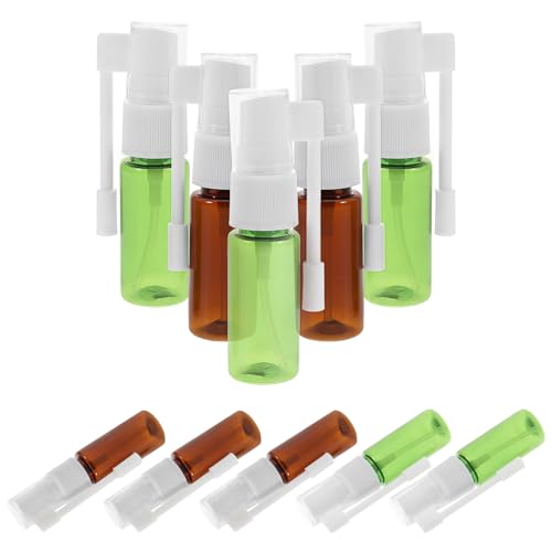 ASAKKURA Flaconi Spray Nasale Vuoti da 15 Ml, Bottiglie Spray Ricaricabili in Plastica Leggere, Set da 10 Pezzi per Collutori, Cosmetici e Profumi, per Viaggi e Uso Quotidiano