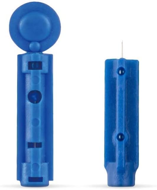Thermomate 100 Round Blood Lancet 100 Pieces Glucometer Lancets, Multicolor